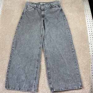 Levis 94 Baggy Wide Leg Grey Acid Wash Denim Jeans Womens Size 31 A5929-0016